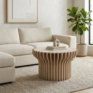 INGRIDBEACH WHITE COFFEE TABLE 19 (IN) 12