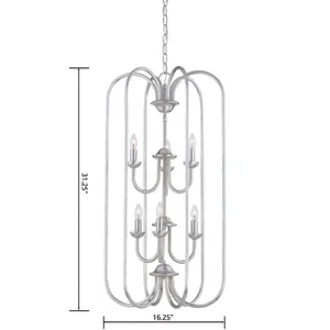 Bella 16.25'' Wide 6-Light Chandelier - Brushed Nickel 2
