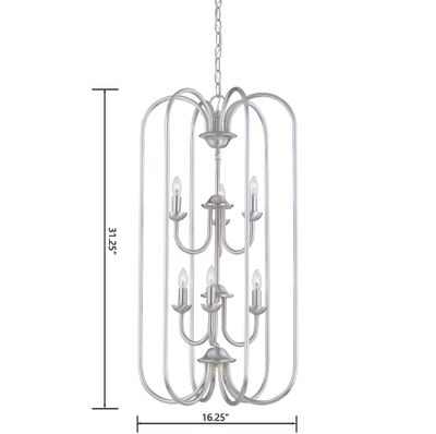 Bella 16.25'' Wide 6-Light Chandelier - Brushed Nickel