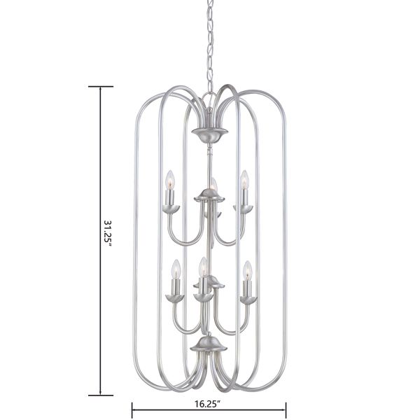 Bella 16.25'' Wide 6-Light Chandelier - Brushed Nickel
