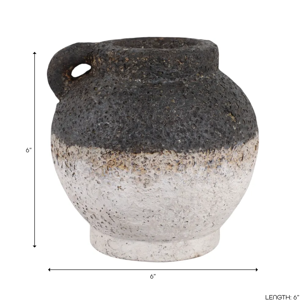 GLENPORT BLACK VASE 6 (IN)