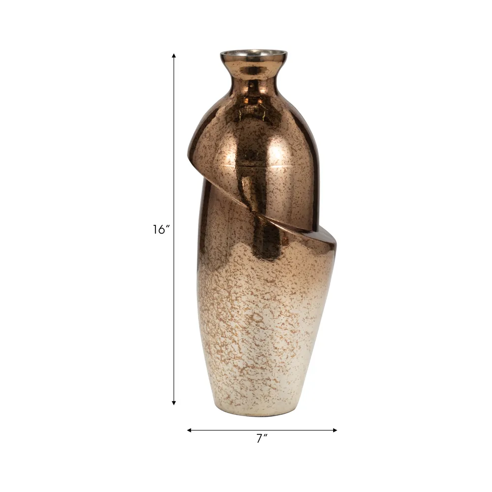 NASHCLIFF BRONZE GLASS VASE 16 (IN)