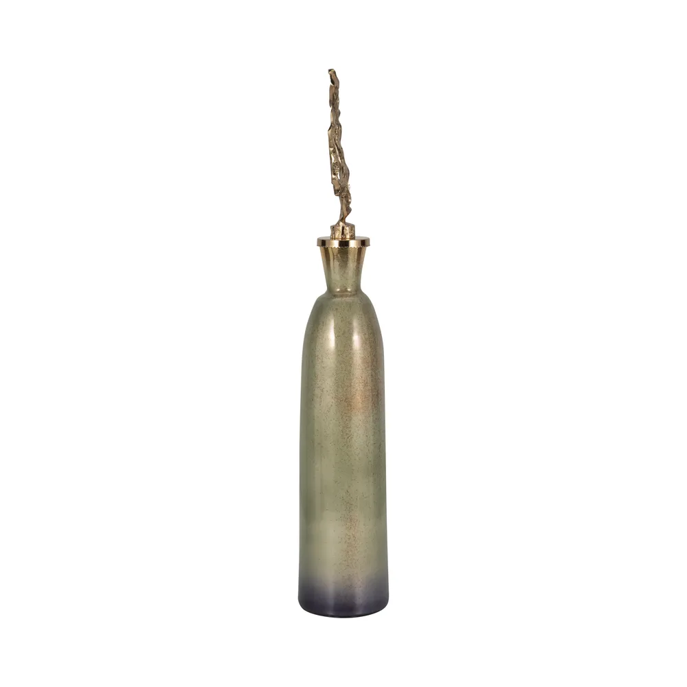 BECKETTWELL GOLD GLASS VASE 35 (IN)