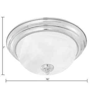 Harmony 16'' Wide 3-Light Flush Mount - Brushed Nickel 2