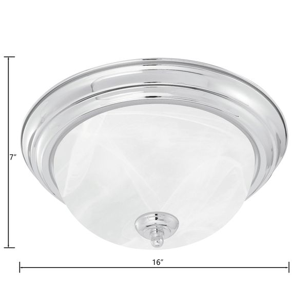 Harmony 16'' Wide 3-Light Flush Mount - Brushed Nickel