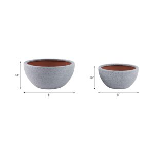 BYRONHAM SET OF 2 WHITE PLANTER 6 (IN) 7