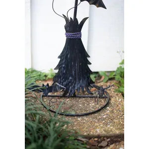 Painted Metal Halloween Witch Hat Candy Holder 4