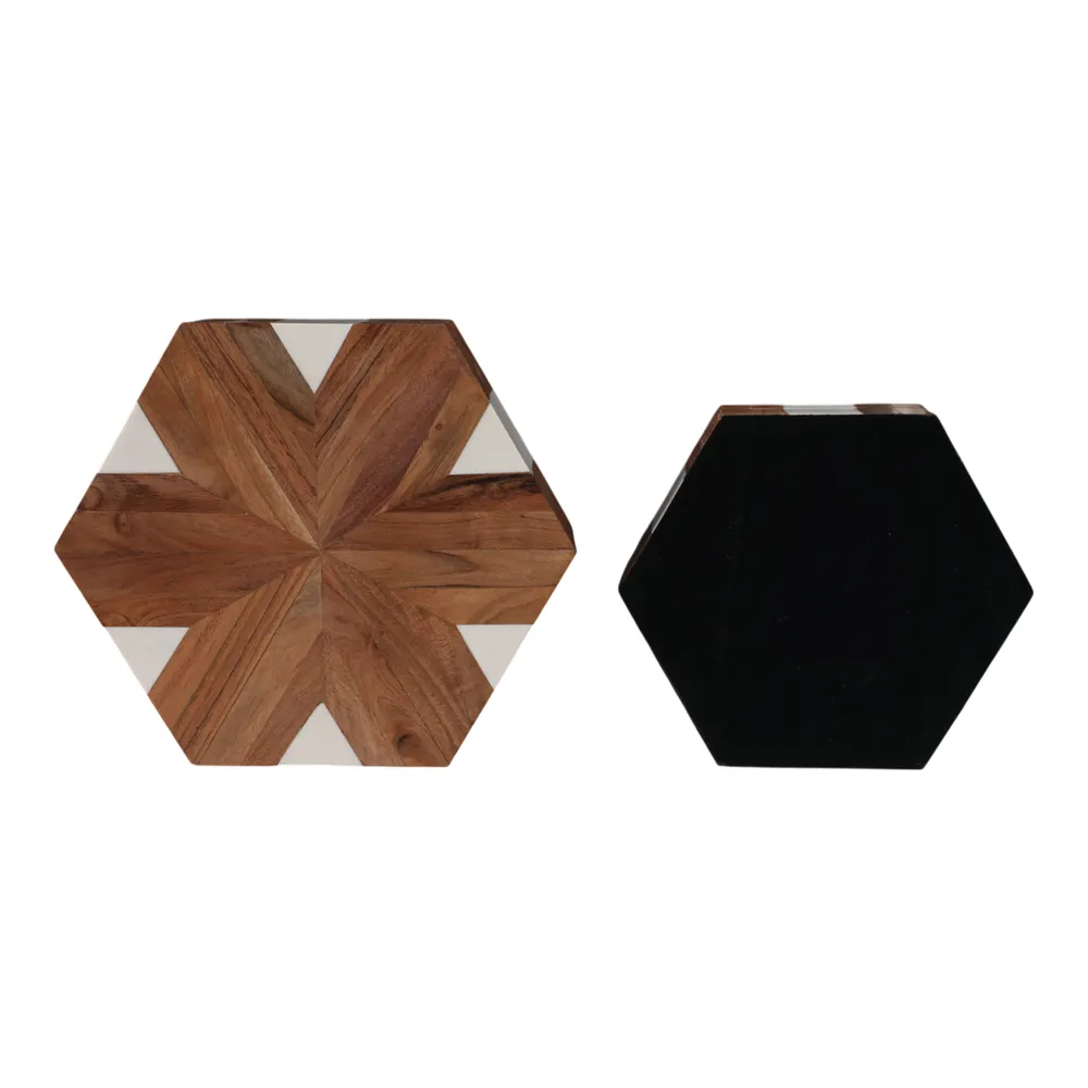 DEWEYCROSS SET OF 2 WHITE BOXES 4 (IN)