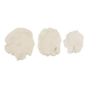 HELTONRUN SET OF 3 WHITE WALL SCULPTURES 20 (IN) 4
