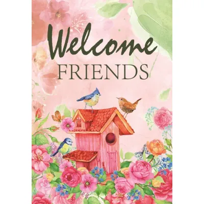 Springtime Welcome Garden Flag 12in by 18in