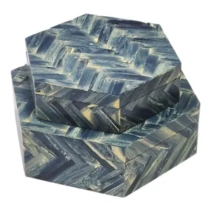 HUNTERMOOR SET OF 2 GRAY BOXES 4 (IN) 3