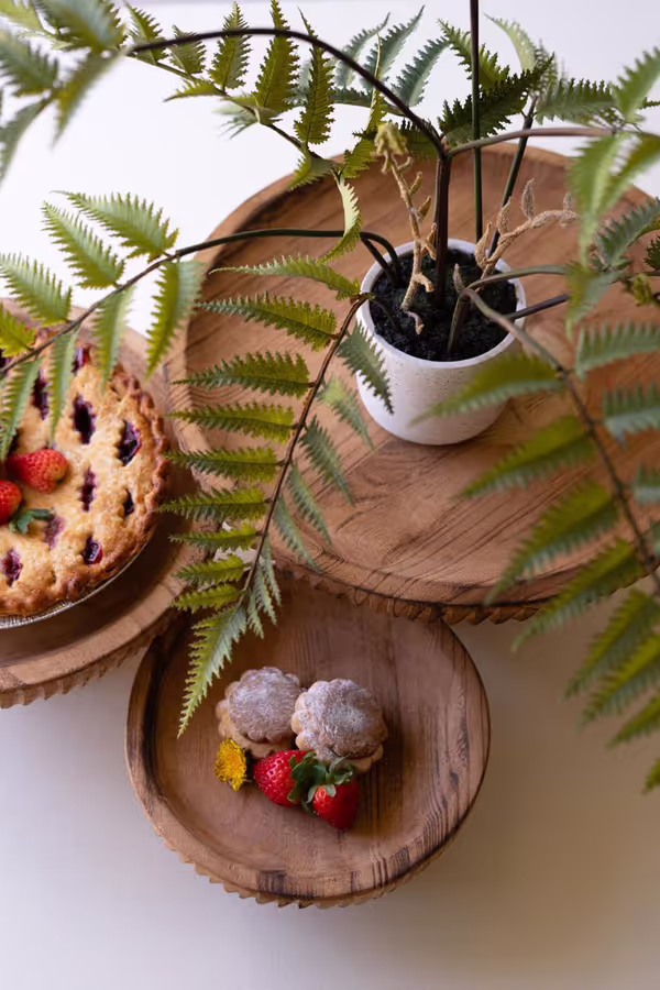Set of 3 Wooden Display Stands
