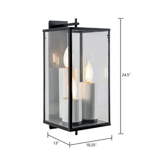 Back Bay 24.5'' High 3-Light Outdoor Sconce - Matte Black 2