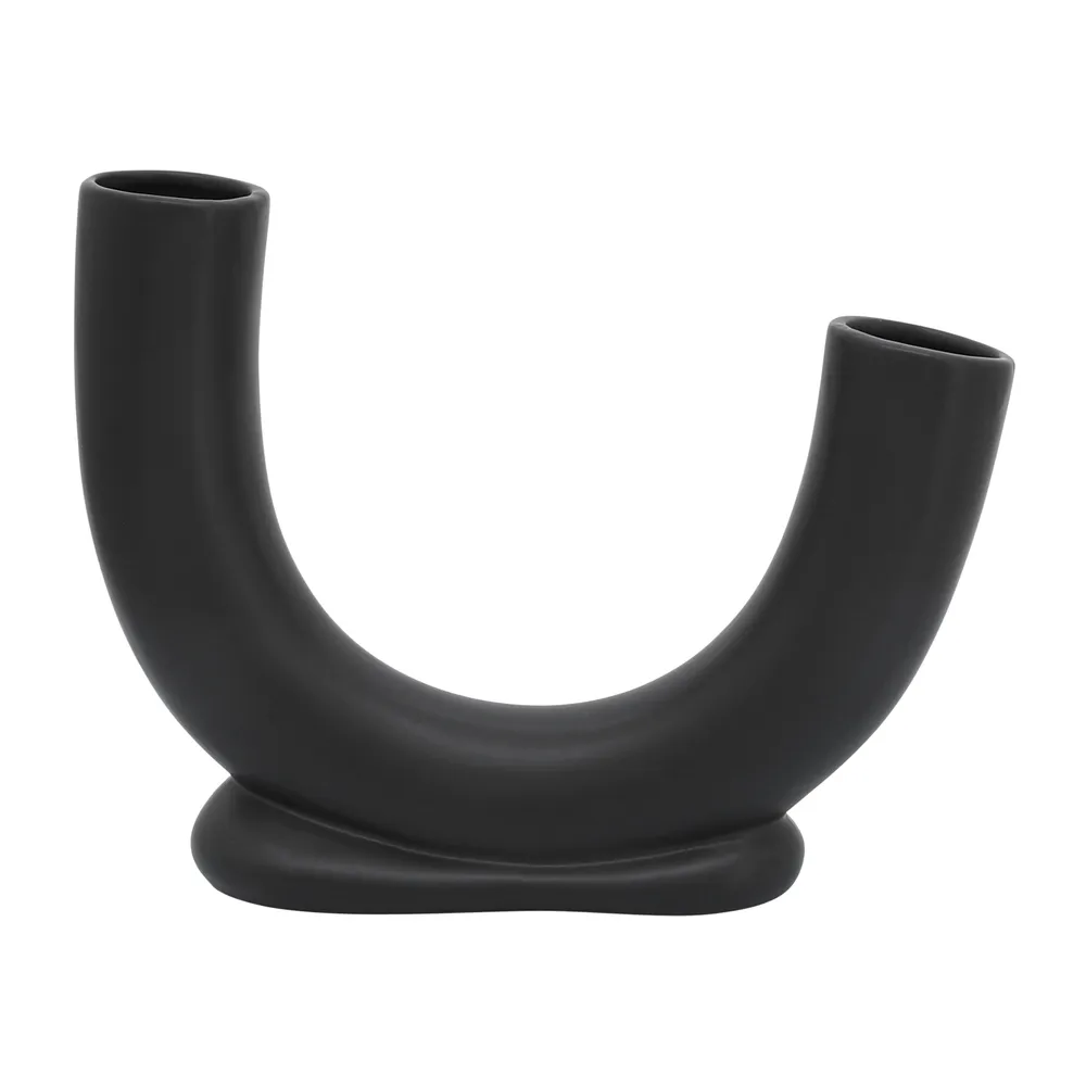 LENNONHAM BLACK VASE 8 (IN)
