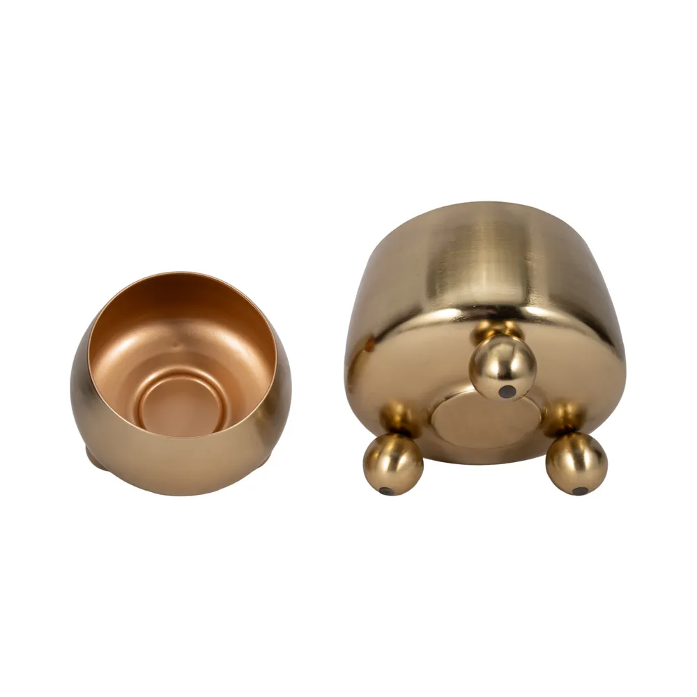 ALBAFIELD SET OF 2 GOLD PLANTER 9 (IN)