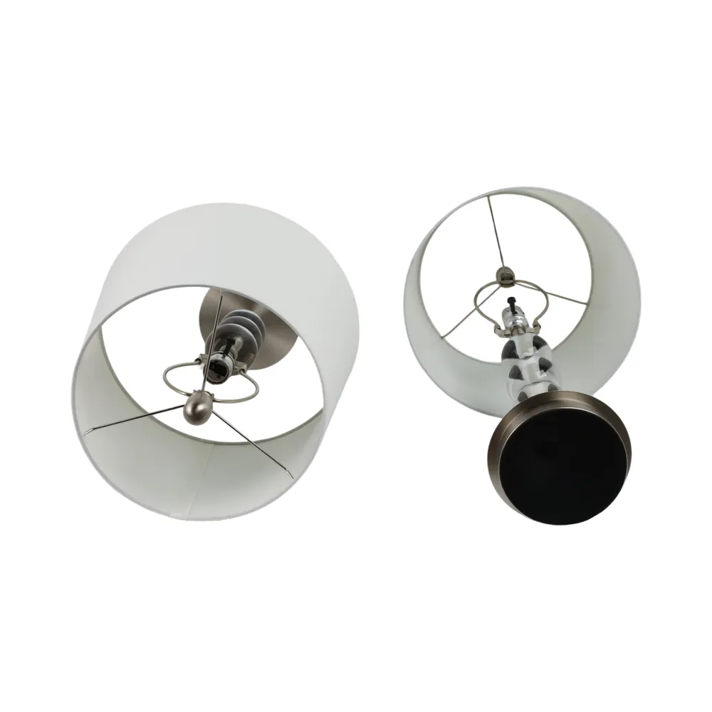 CLARAHAVEN SET OF 2 SILVER LAMPS 27 (IN)