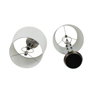 CLARAHAVEN SET OF 2 SILVER LAMPS 27 (IN) 7