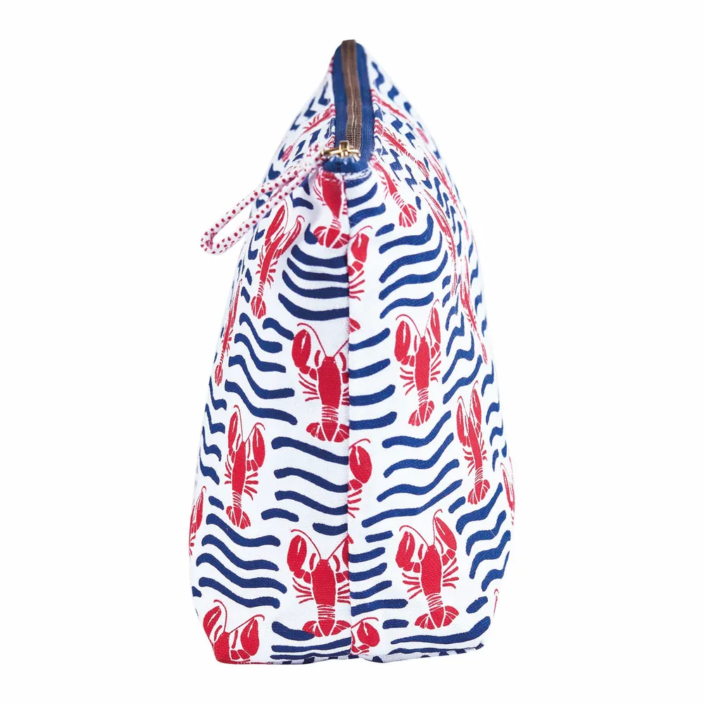 Lobster Waves Large Essential Canvas Pouch