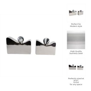 ARLOSHAW SET OF 2 SILVER VASES 8 (IN) 9