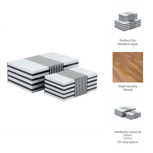 CAMDENVALE SET OF 2 BLACK BOXES 4 (IN) 10