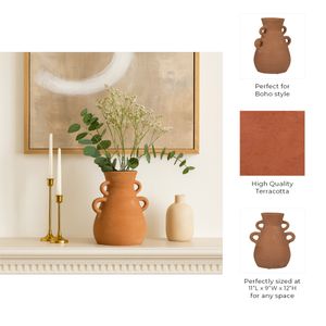 ARLOBEACH BROWN VASE 12 (IN) 10