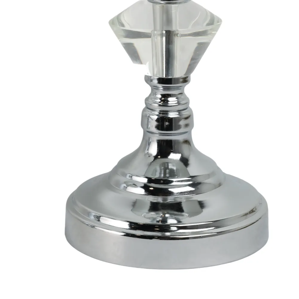 BISHOPHOLM SET OF 2 SILVER LAMPS 26 (IN)
