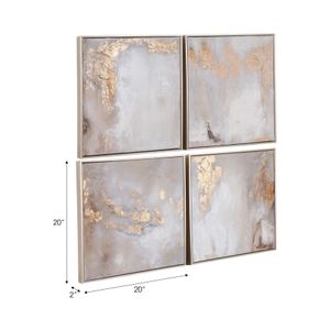 ATLASSHAW SET OF 4 GOLD ART 20 (IN) 8
