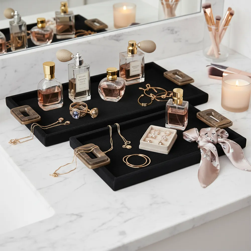 SAMSONFORD SET OF 2 BLACK TRAY 1 (IN)