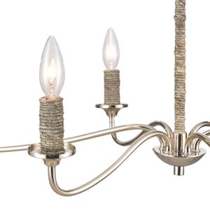Abaca 32'' Wide 6-Light Chandelier - Polished Nickel 4