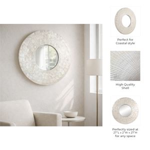HALDENWAY IVORY MIRROR 27 (IN) 10