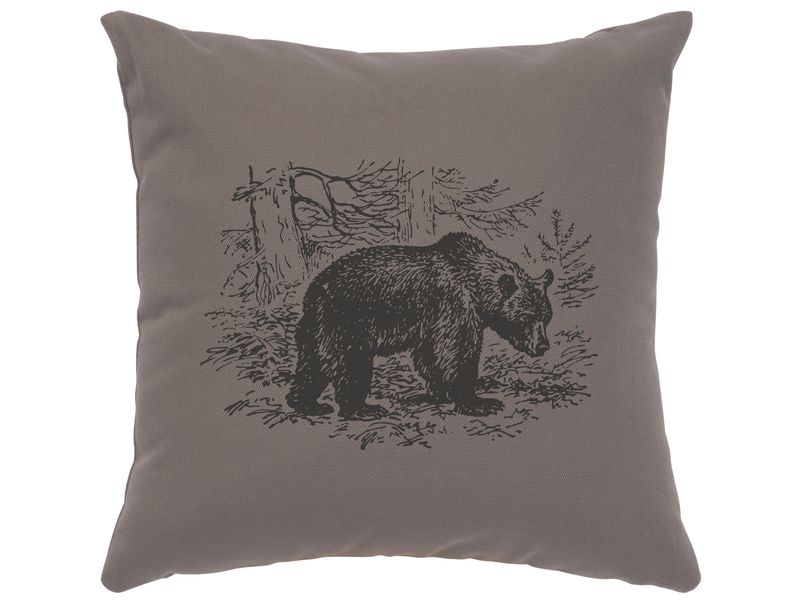 Image Pillow - Bear Scene - Cotton Chrome 1