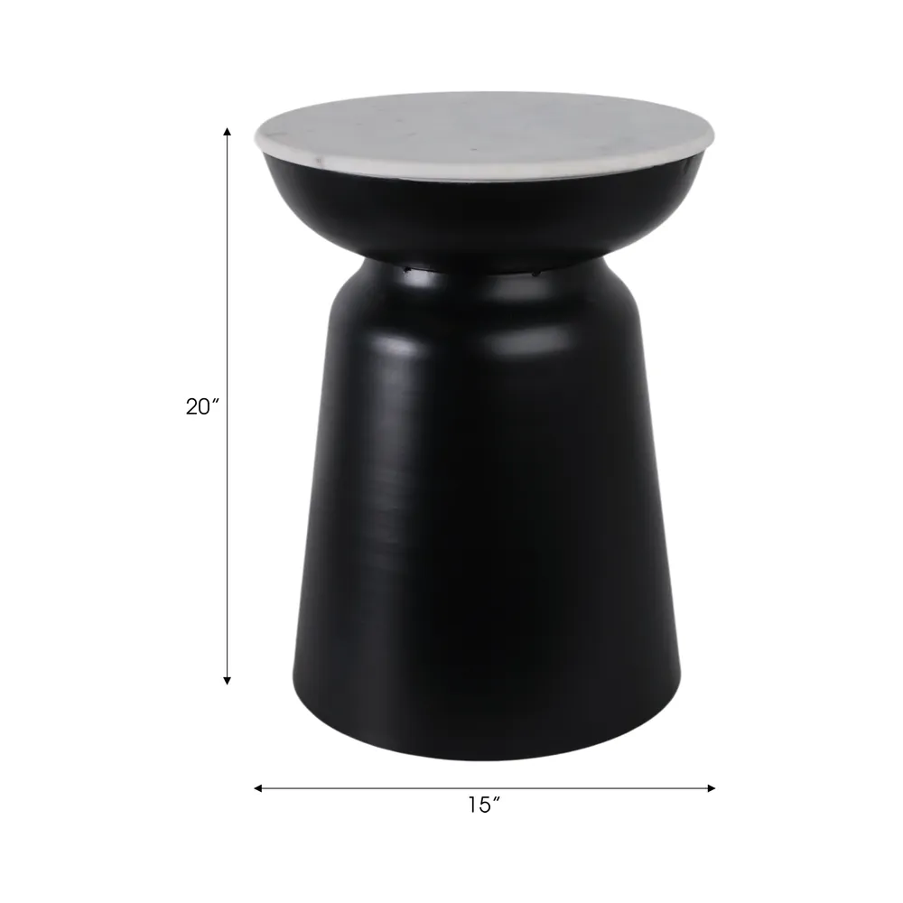 SPENCERHAVEN BLACK TABLE 20 (IN)