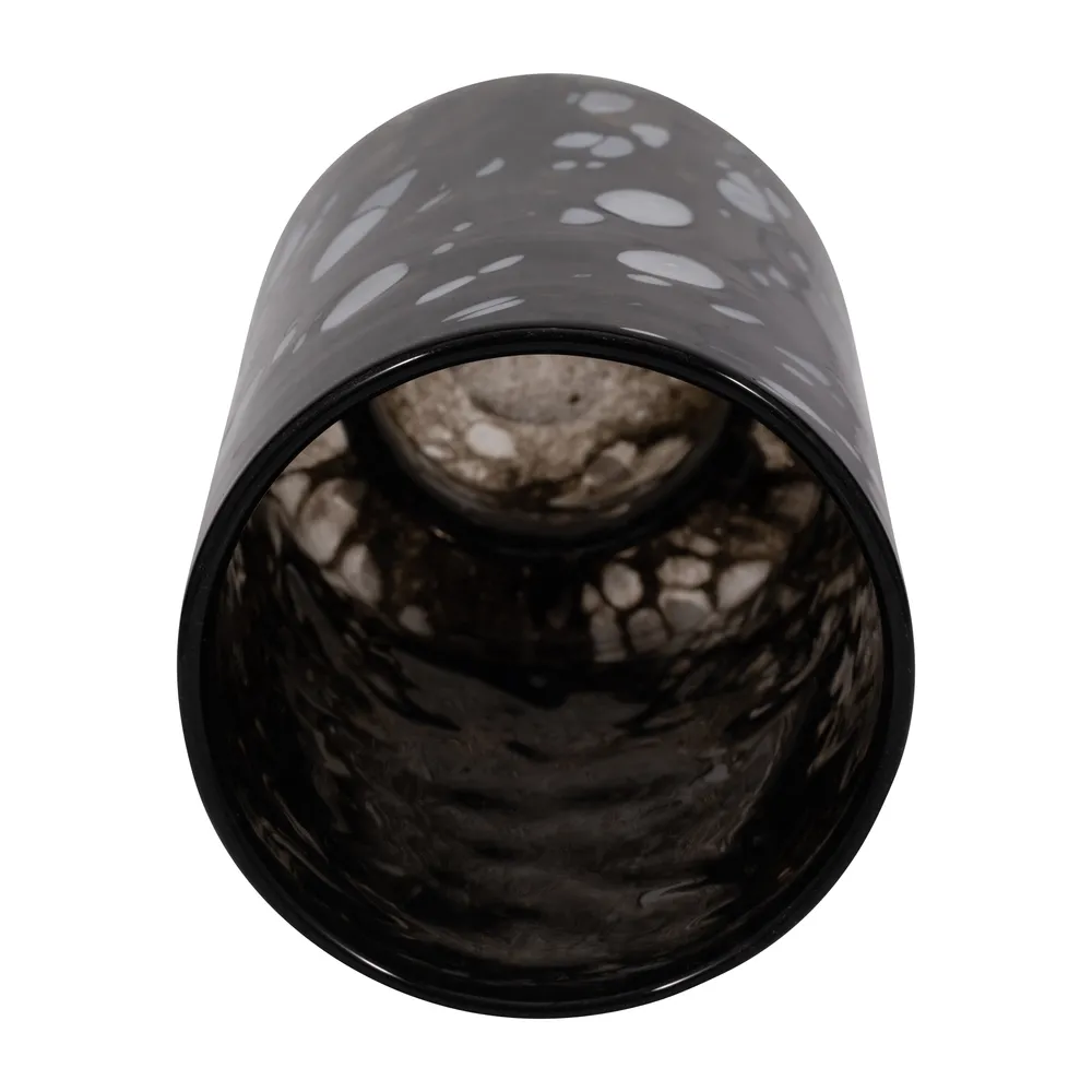 BAKERWOOD BLACK GLASS VASE 13 (IN)