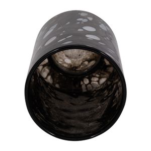 BAKERWOOD BLACK GLASS VASE 13 (IN) 7