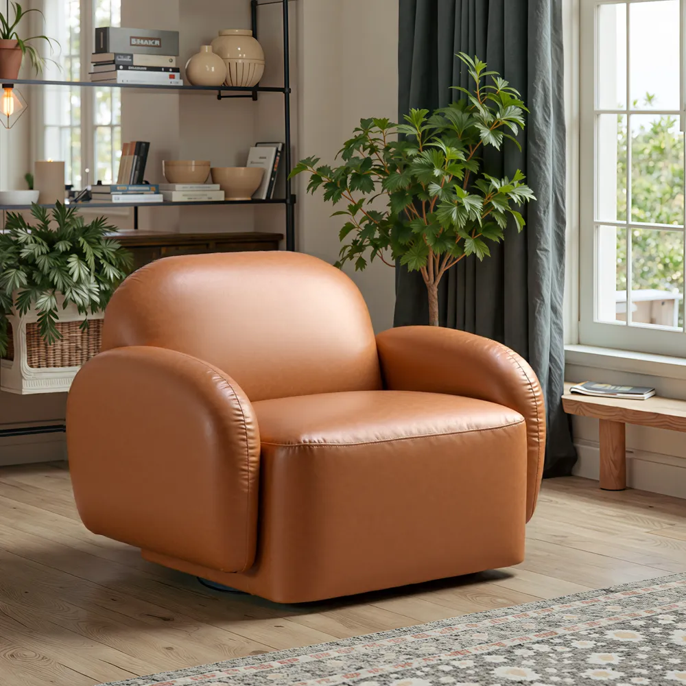 Cleo Swivel Chair Brown