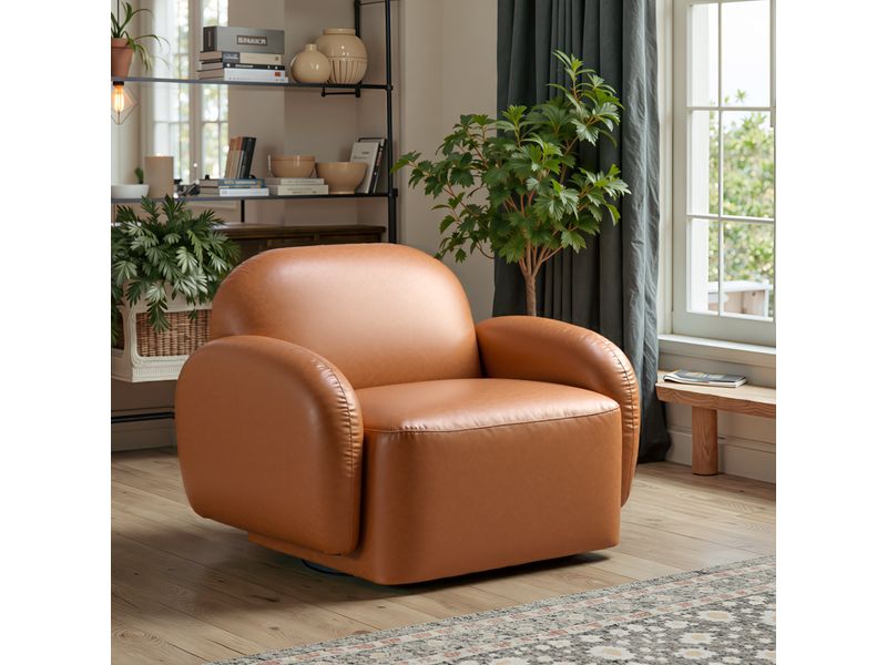 Cleo Swivel Chair Brown 2