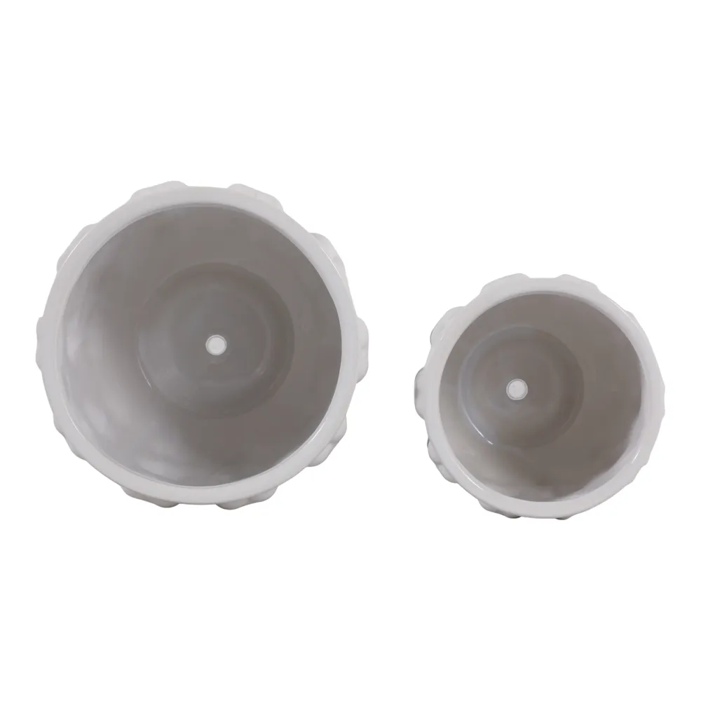 DRAPEROAK SET OF 2 WHITE PLANTER 7 (IN)