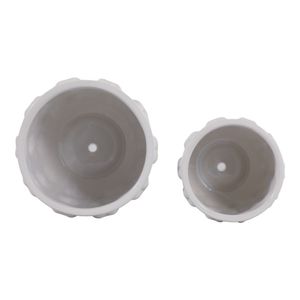 DRAPEROAK SET OF 2 WHITE PLANTER 7 (IN) 7