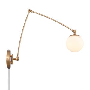 Caroline 19'' High 1-Light Swingarm Sconce - Brushed Gold 4