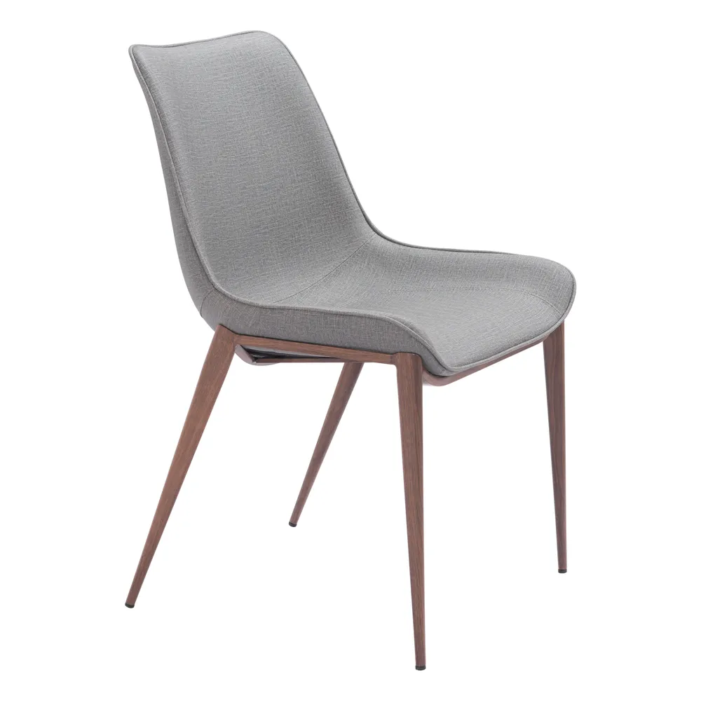 Magnus Dining Chair Slate Gray & Walnut