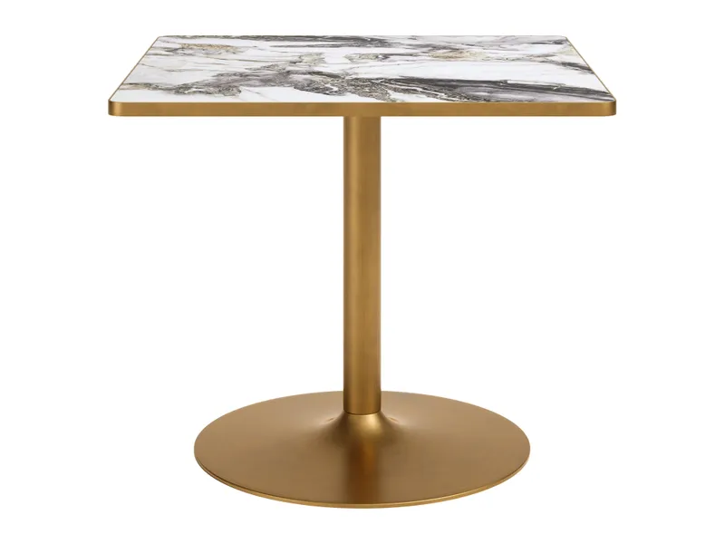 Caliza Dining Table White & Gold 4