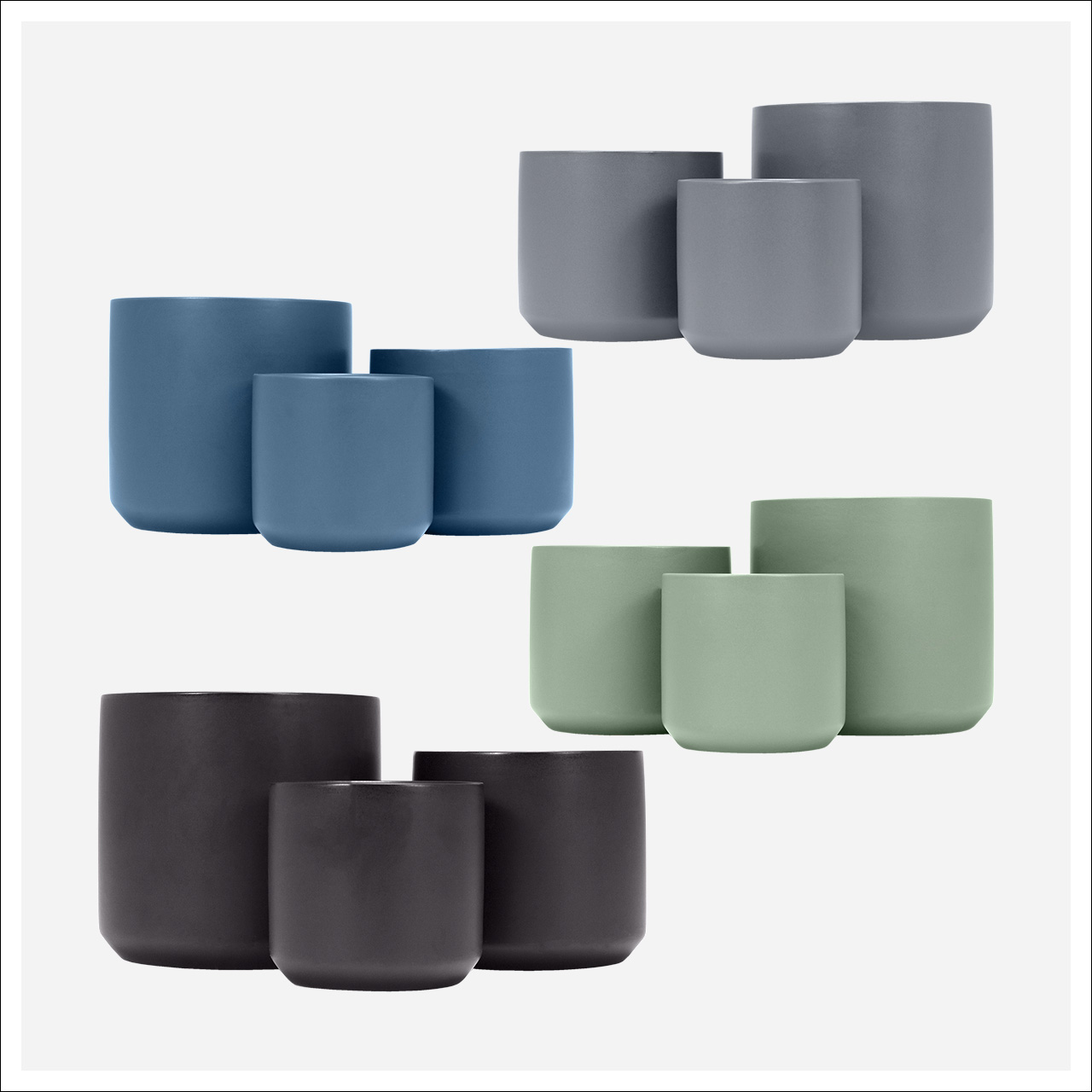 Modern Planters -Ea Set -SB