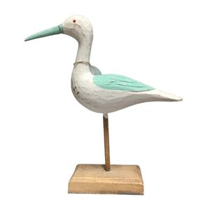 12" WHITE/GREEN WASHED SEA BIRD 1