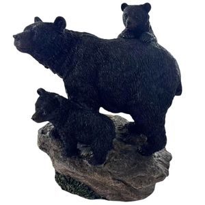 11" BEAR FAMILY ON ROCK 1
