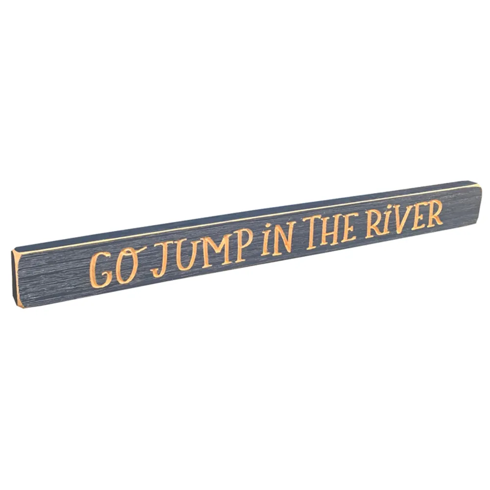 18" USA JUMP IN THE RIVER BARNWOOD SIGN