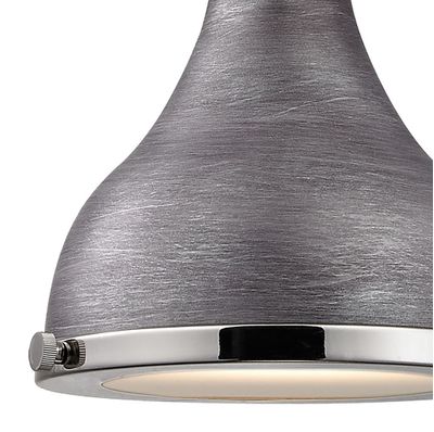 Rutherford 9″ Wide 1-Light Mini Pendant - Weathered Zinc