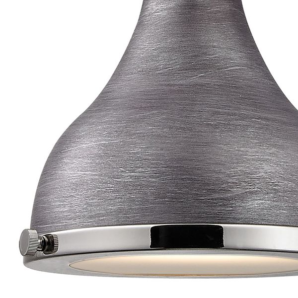 Rutherford 9'' Wide 1-Light Mini Pendant - Weathered Zinc