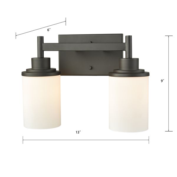 Belmar 13'' Wide 2-Light Vanity Light - Oil Rubbed Bronze