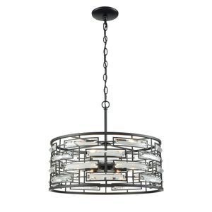 Lineo 20'' Wide 6-Light Chandelier - Matte Black 1