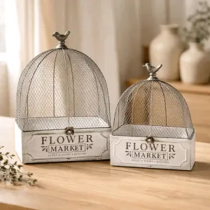 Bloomhouse Dome Lanterns Set of 2 18in and 14inH 1